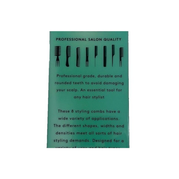 NWT Real Simple Set Of 8 Piece Styling Combs Different Shapes All Type Hair - Picture 3 of 5